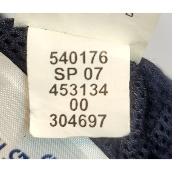 Gap Kids XL 12 Navy Windbreaker Yellow Blue Stripes Full-Zip Hooded Mesh Lining - Picture 8 of 11